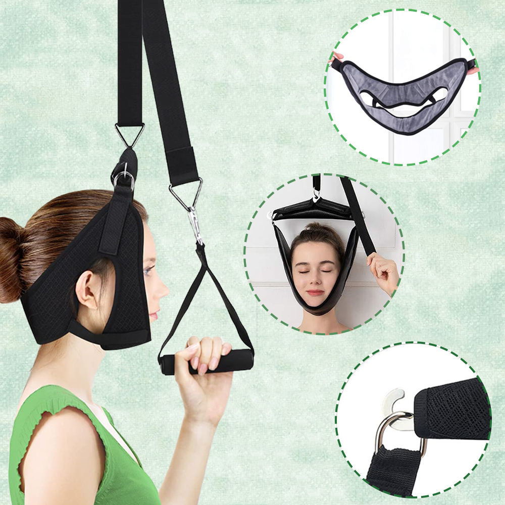 Neck Traction Stretcher Cervical Head Brace Pain Relief Device Home Over Door US