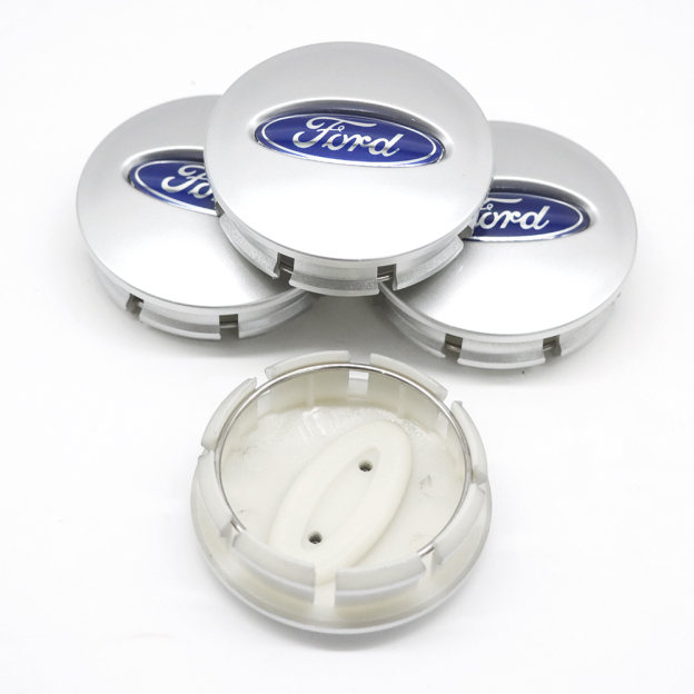 4pcs Ford Flex Ranger Taurus Explorer Metal ABS Wheel Center Caps 66mm Chrome Blue Ford 6F2Z1130B