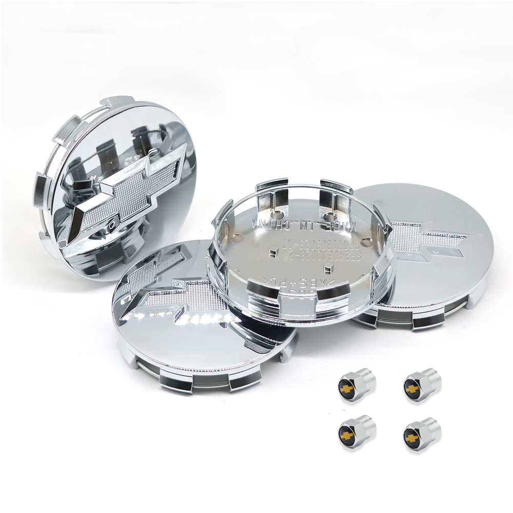 4Pcs 2014-2019 Silverado Suburban Tahoe Plastic Wheel Center Caps Silver Chevrolet 83mm