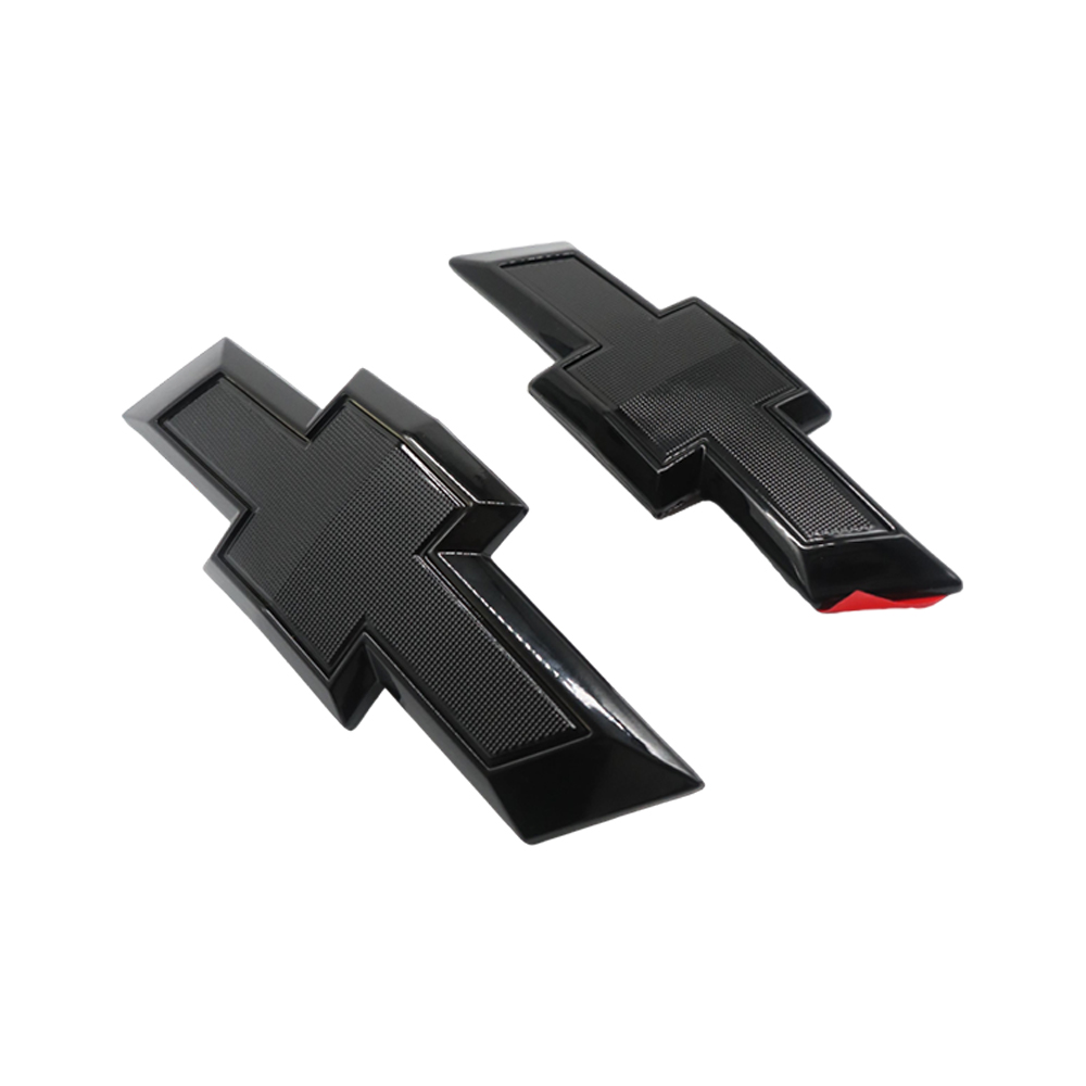 2PCS 2018-2023 Equinox Plastic Front Rear Bowtie Emblem Gloss Black Chevrolet 23136671