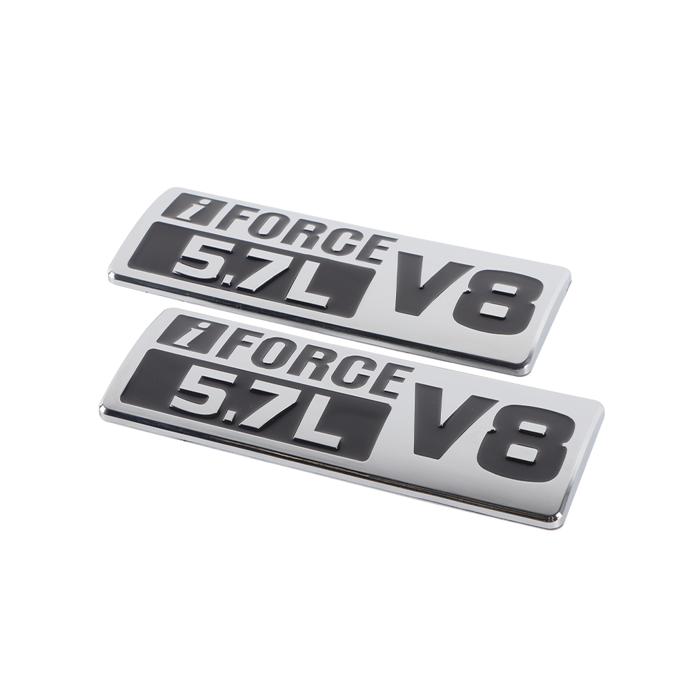 1Pc 2007-2021 Tundra ABS Plastic 5.7L V8 Iforce 3D Side Door Badge Chrome Black Toyota 754720C050