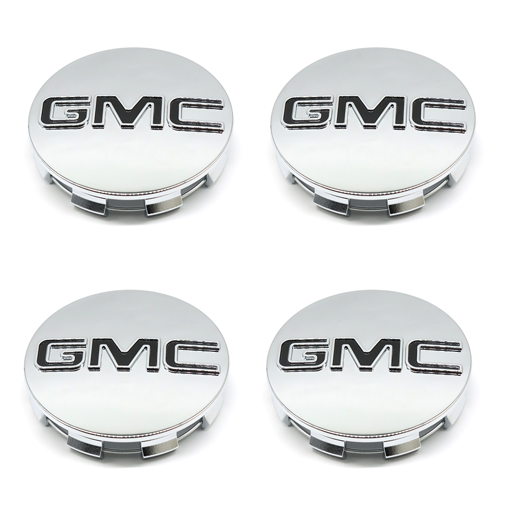 4PCS 2014-2020 Sierra Yukon Denali Plastic 83mm Wheel Center Cap Chrome Black GMC 20942032 20941995