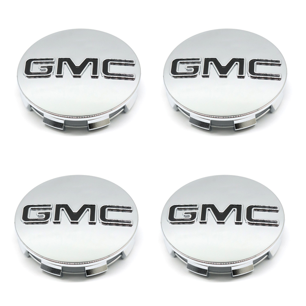 4PCS 2014-2020 Sierra Yukon Denali Plastic 83mm Wheel Center Cap Chrome Black GMC 20942032 20941995