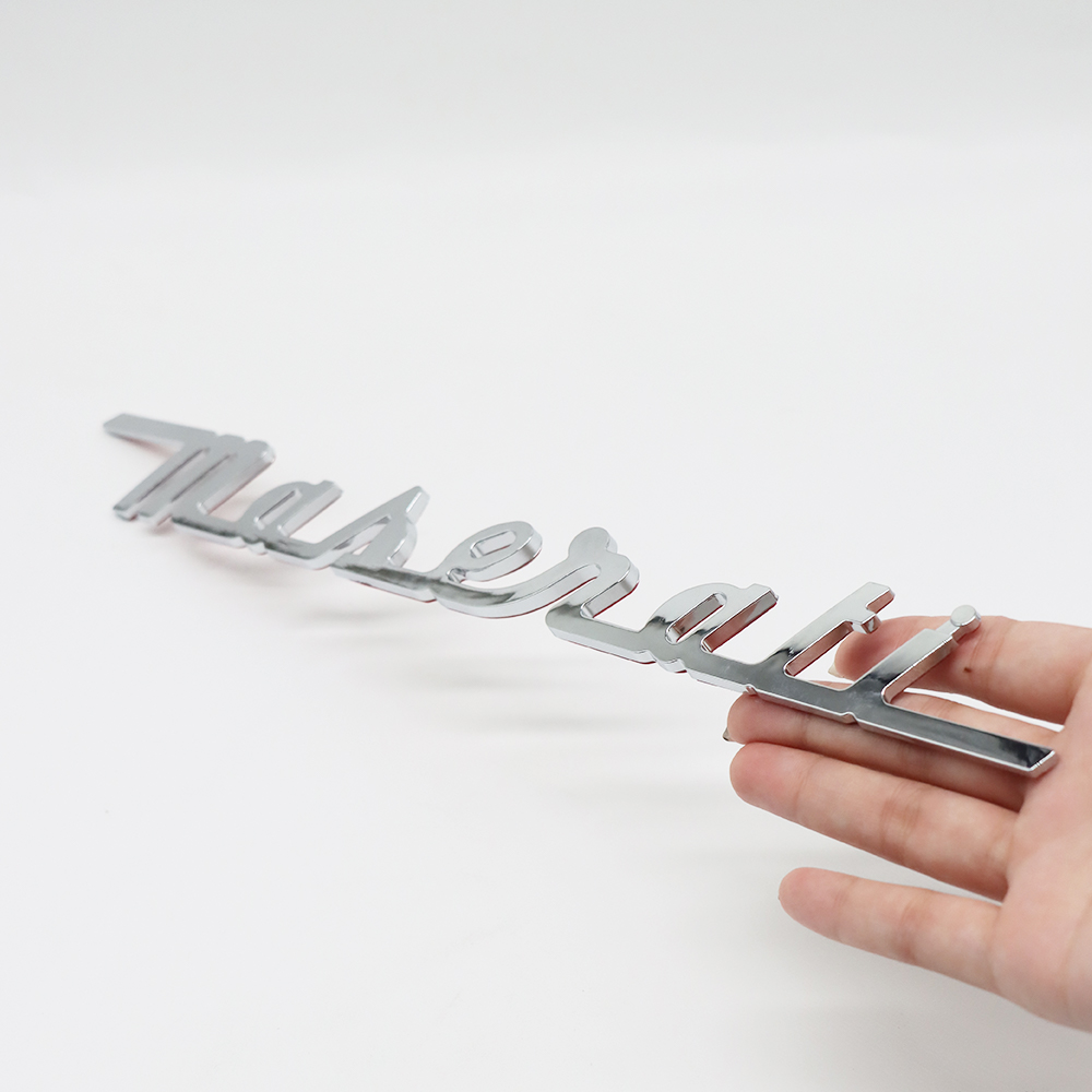 2015-2015 Maserati Chrome Letter Logo Gloss Silver 673001404