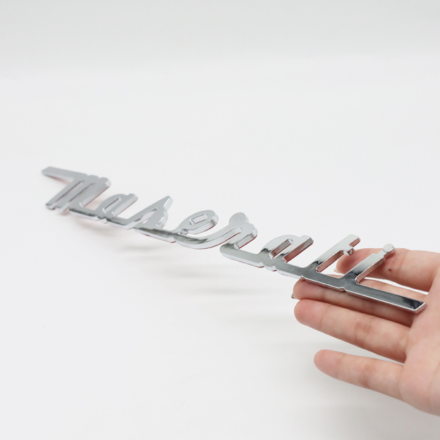 2015-2015 Maserati Chrome Letter Logo Gloss Silver 673001404