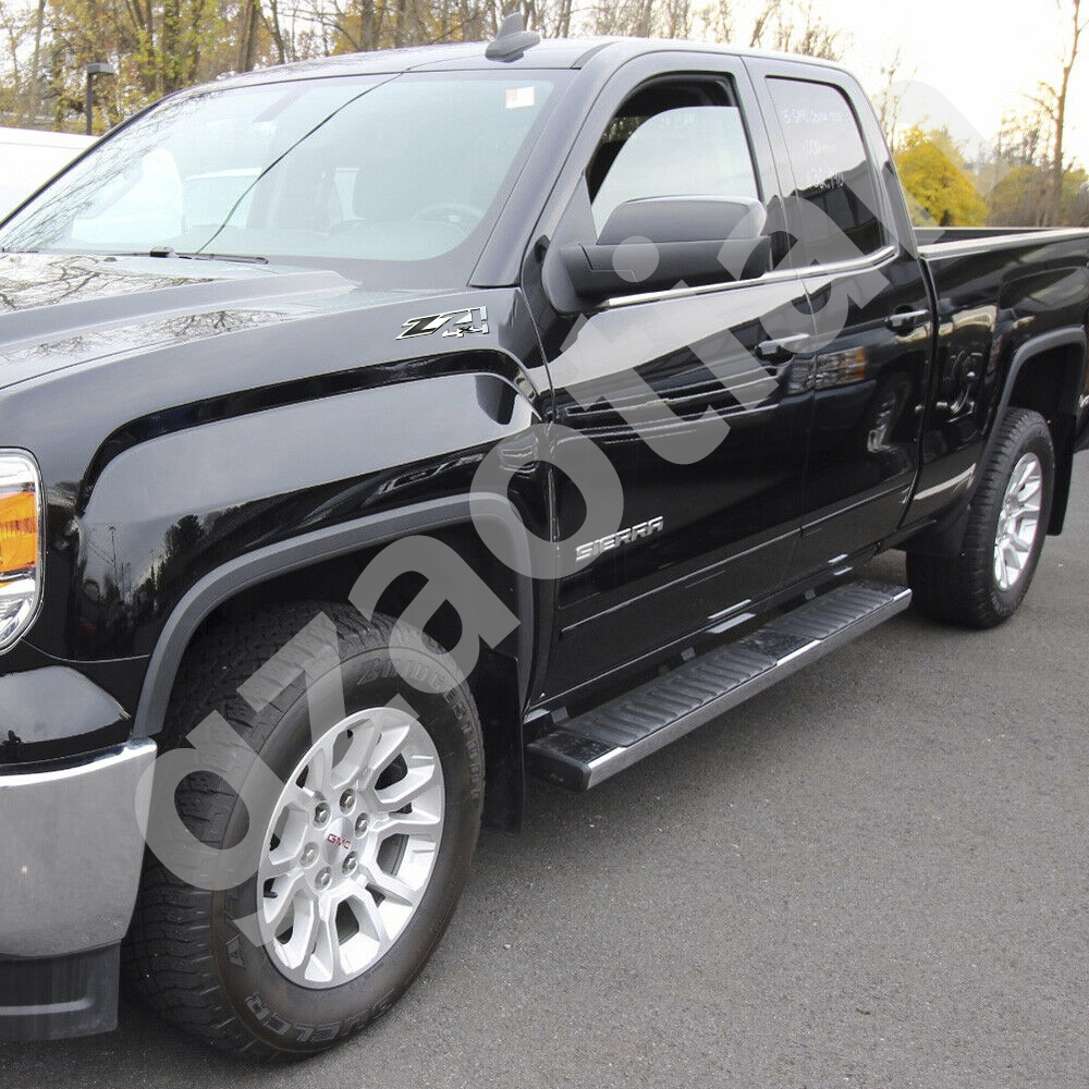 2PCS Silverado Suburban Tahoe Plastic Z71 4X4 Fender Door Side Badge Chrome Blackk Chevrolet