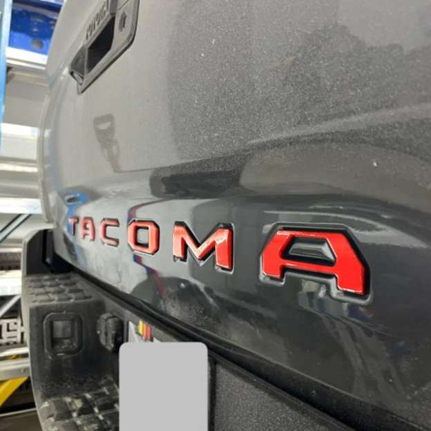 1 Set 2016-2023 Tacoma Abs Plastic Tailgate Letters Gloss Red Toyota 