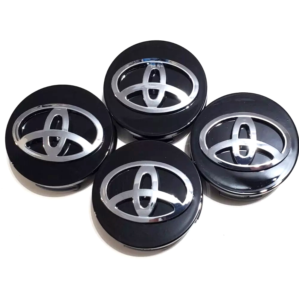 [Copy]SET 4 TOYOTA WHEEL CENTER CAPS 57 MM SILVER/CHROME COROLLA PRIUS YARIS