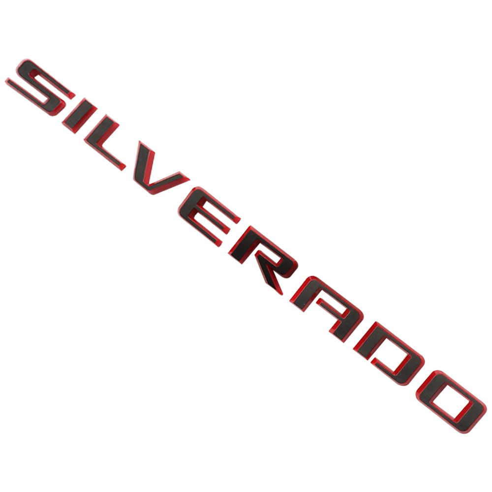 1pcs 2019-2025 Silverado 1500 2500 Plastic Tailgate Letters Black Red Chevrolet 23400409