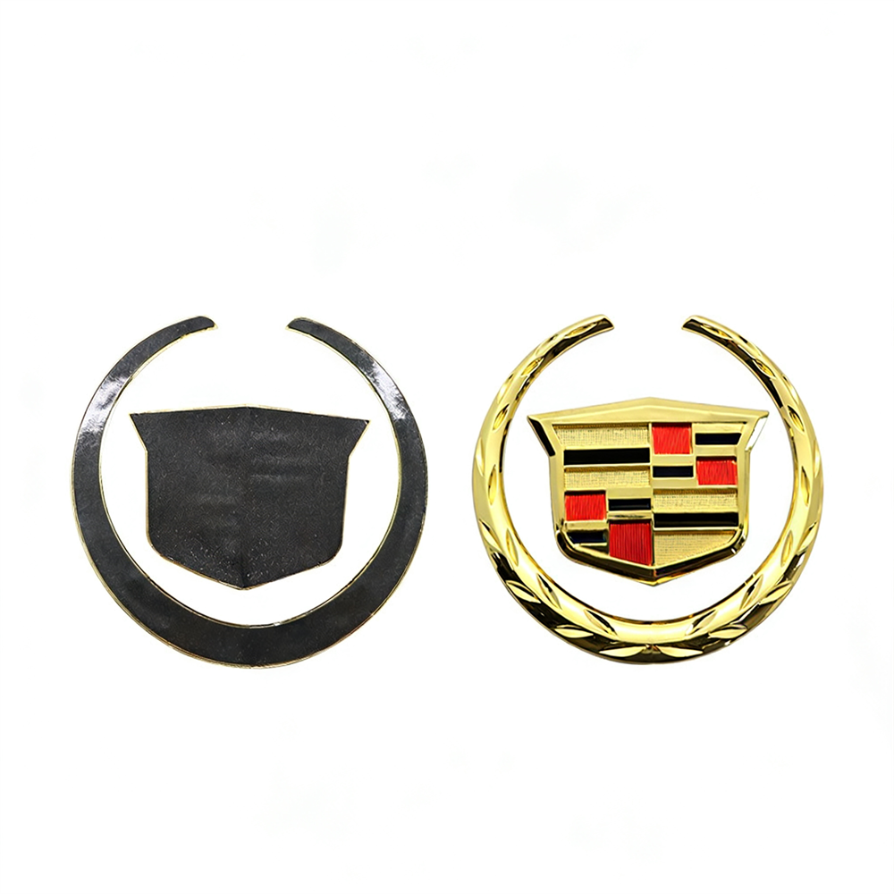 1Pc 2015-2018 ATS CTS SRX Plastic Rear Liftgate Adhesive Emblem Gold Cadillac