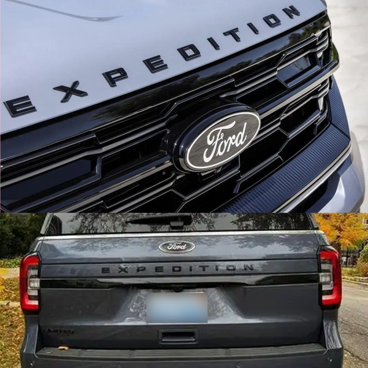 2022-2024 Expedition Front Hood / Tailgate Letters ABS Chrome Ford 3D Raised Stickers Decals