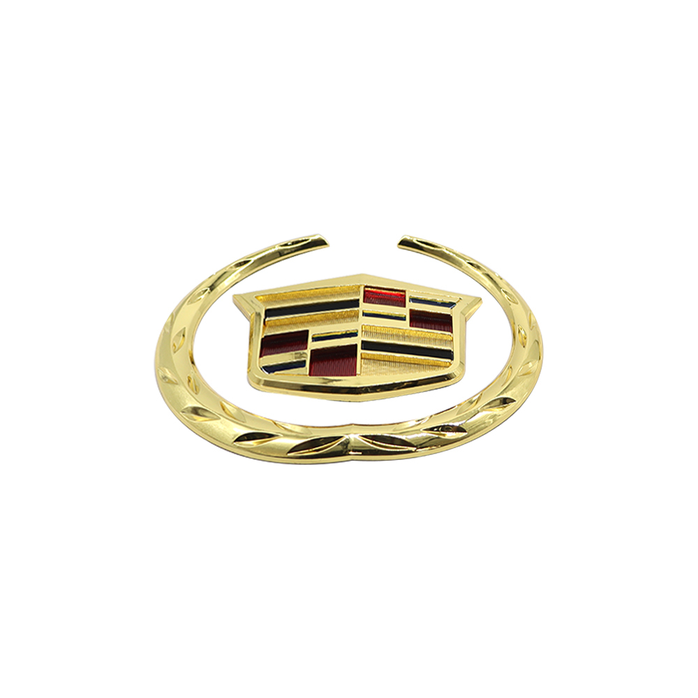 1Pc SRX Escalade CTS CT6 ATS ABS Plastic Front Grille Emblem Gold Cadillac 6.1in