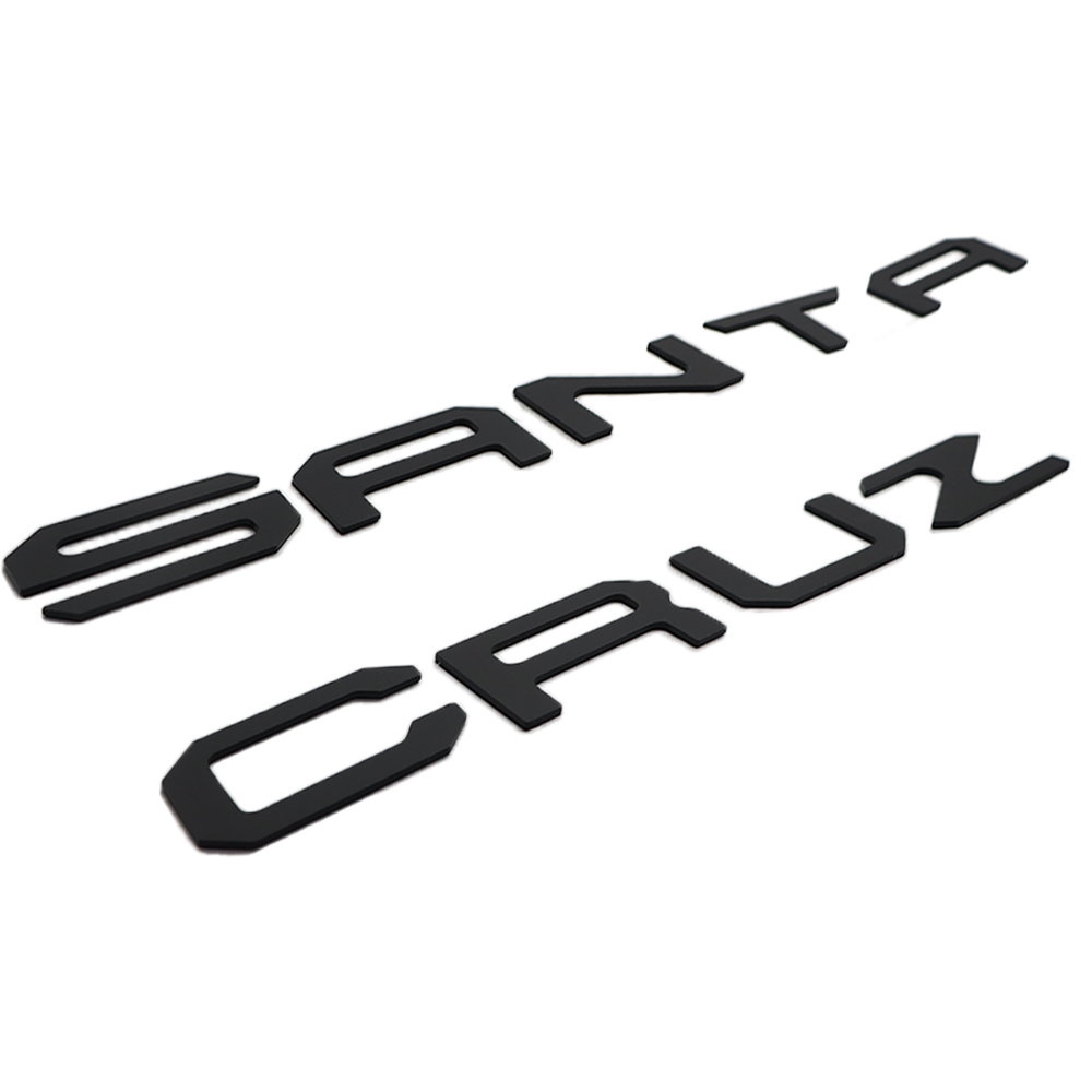 1PC 2022-2025 Santa Cruz ABS Plastic 3D Raised Rear Tailgate Trunk Letter Matte Black Hyundai