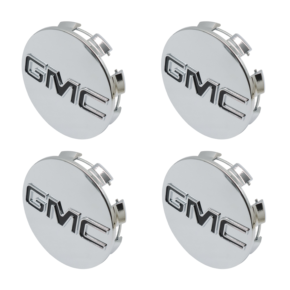 4PCS 2014-2020 Sierra Yukon Denali Plastic 83mm Wheel Center Cap Chrome Black GMC 20942032 20941995