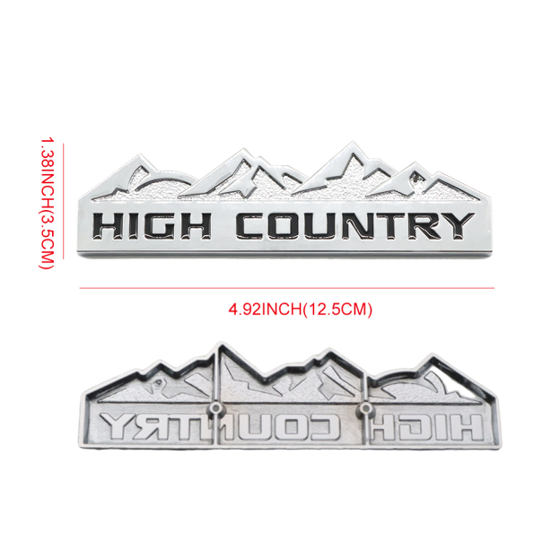 2Pcs 2014-2020 Silverado 1500 2500HD 3500HD Metal High Country Side Fender Badges Chrome Chevrolet