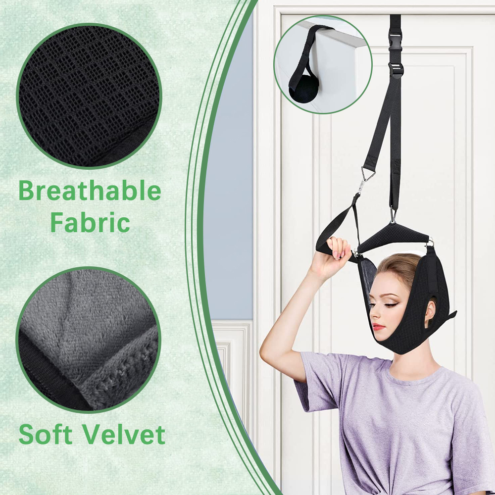 Neck Traction Stretcher Cervical Head Brace Pain Relief Device Home Over Door US