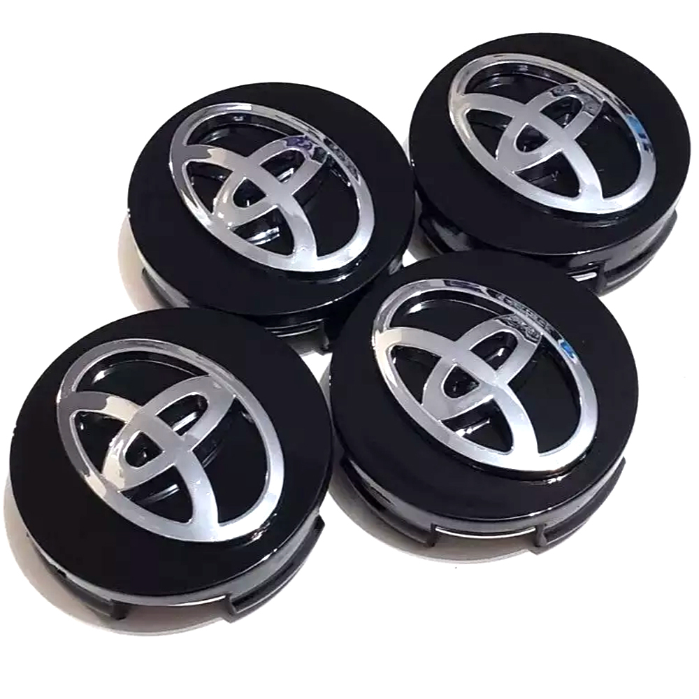 [Copy]SET 4 TOYOTA WHEEL CENTER CAPS 57 MM SILVER/CHROME COROLLA PRIUS YARIS