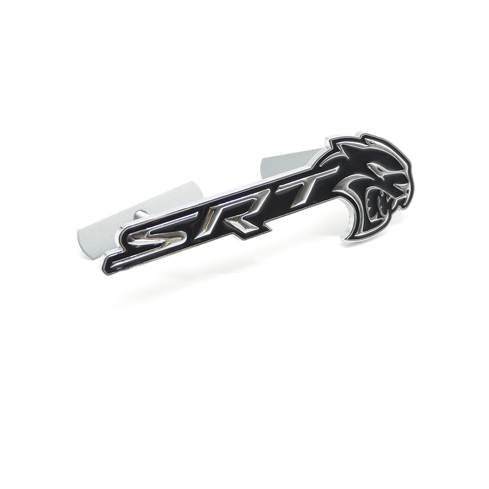 2018-2026 Charger Durango Hellcat SRT Metal Front Grille Badge Black Chrome Dodge Decal