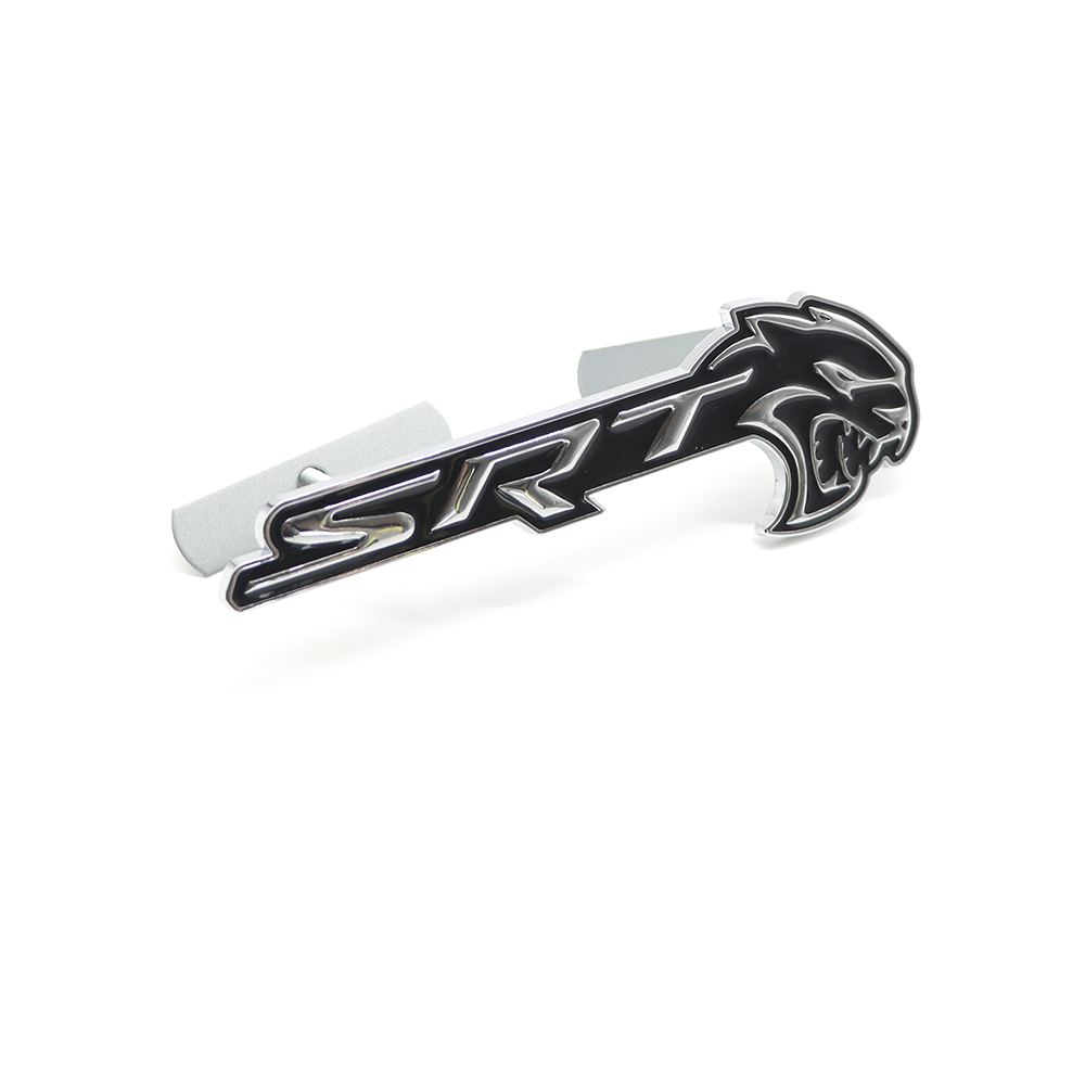 2018-2026 Charger Durango Hellcat SRT Metal Front Grille Badge Black Chrome Dodge Decal