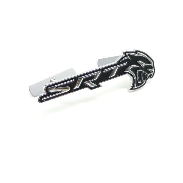 2018-2026 Charger Durango Hellcat SRT Metal Front Grille Badge Black Chrome Dodge Decal