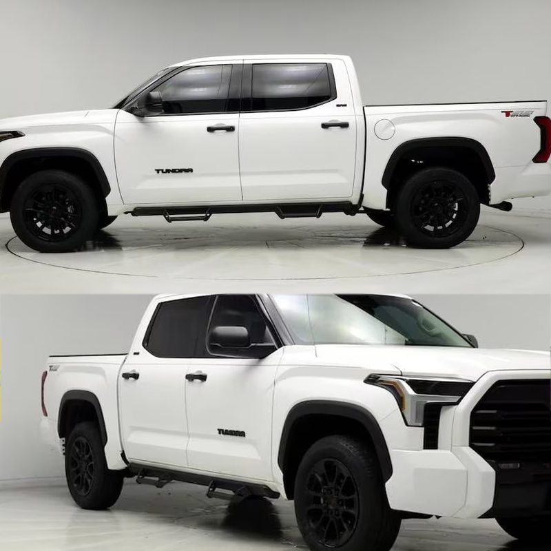 5PCS 2022-2025 Tundra 4X4 SR5 Plastic Door Side Rear Trunk Overlay Emblem Matte Black Toyota
