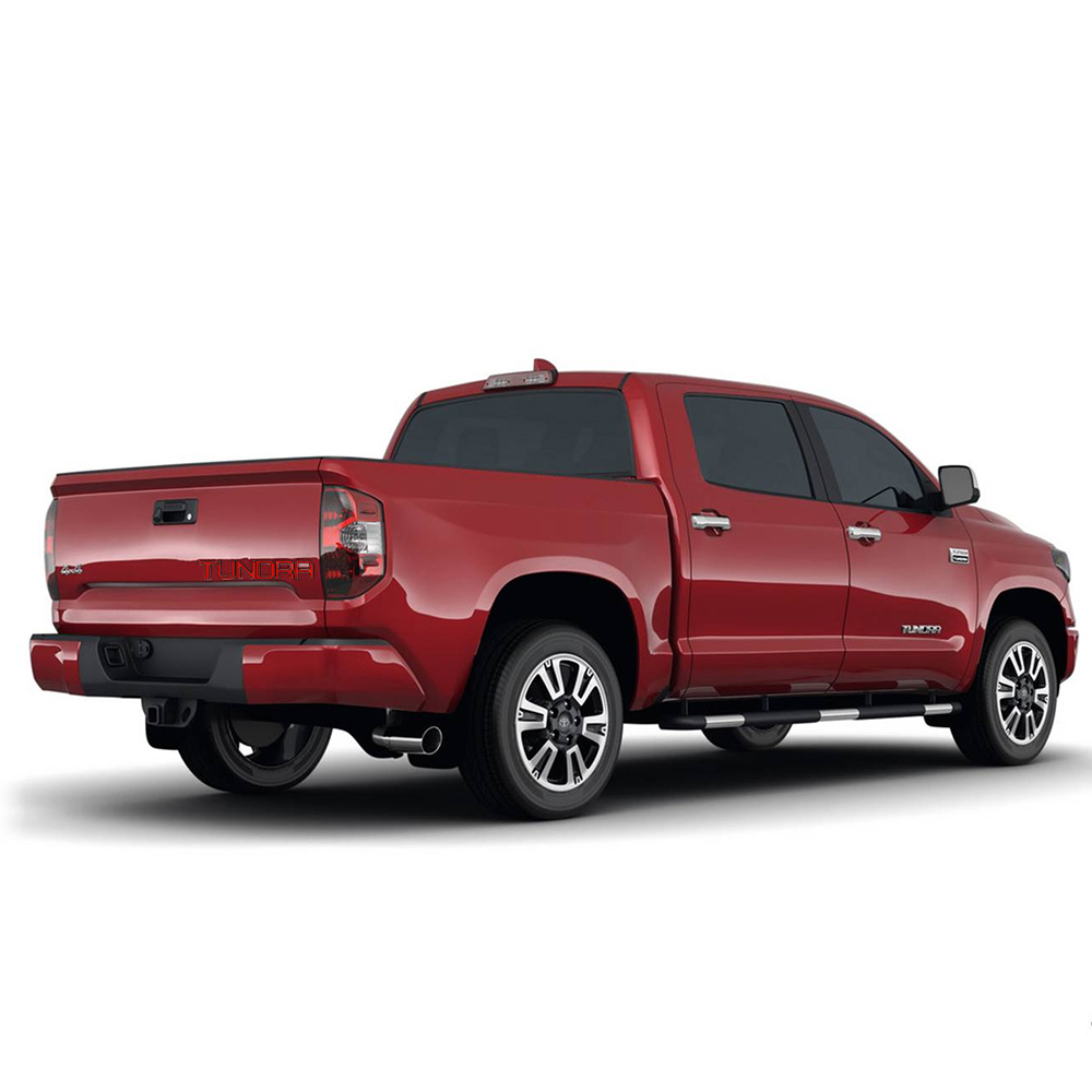 1Pc 2014-2021 Tundra ABS Plastic 3D Raised Rear Trunk Tailgate Letters double-layer Black Red Toyota