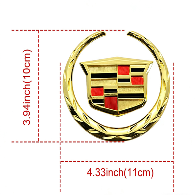 1Pc 2015-2018 ATS CTS SRX Plastic Rear Liftgate Adhesive Emblem Gold Cadillac