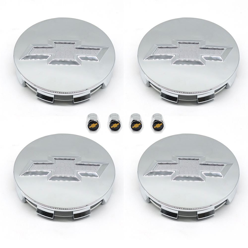 4Pcs 2014-2019 Silverado Suburban Tahoe Plastic Wheel Center Caps Silver Chevrolet 83mm