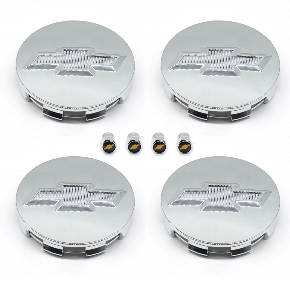 4Pcs 2014-2019 Silverado Suburban Tahoe Plastic Wheel Center Caps Silver Chevrolet 83mm