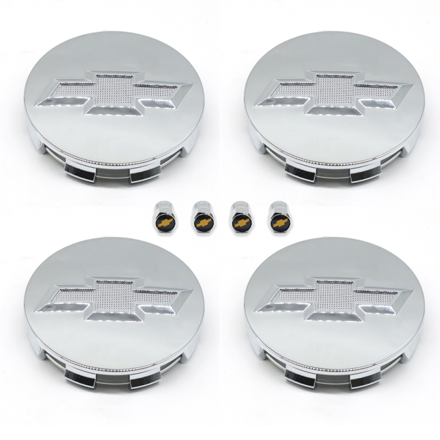 4Pcs 2014-2019 Silverado Suburban Tahoe Plastic Wheel Center Caps Silver Chevrolet 83mm