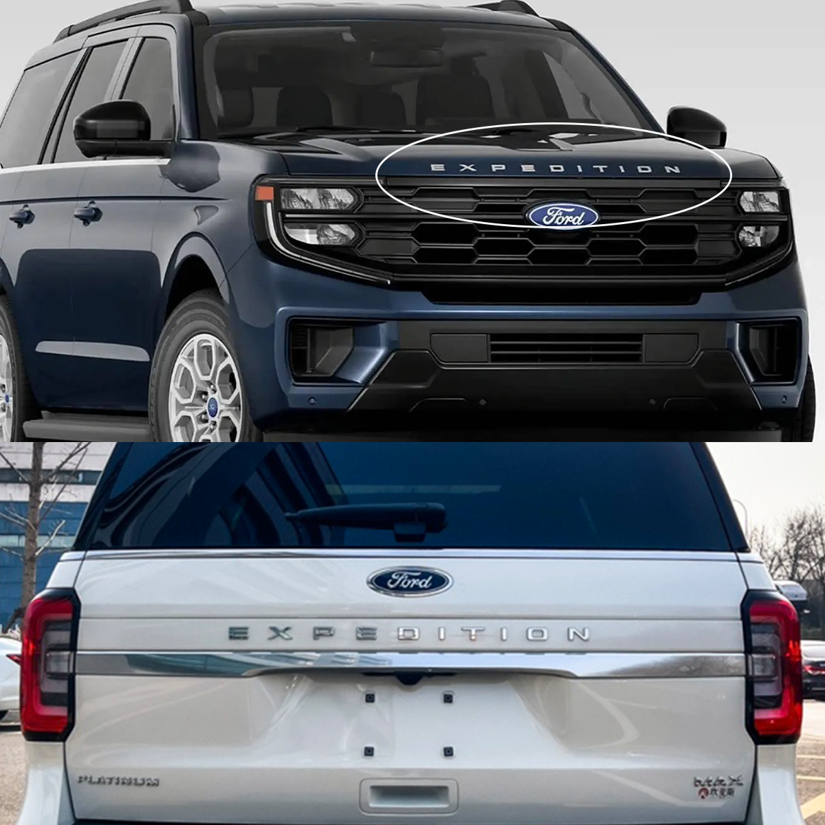 2022-2024 Expedition Front Hood / Tailgate Letters ABS Chrome Ford 3D Raised Stickers Decals