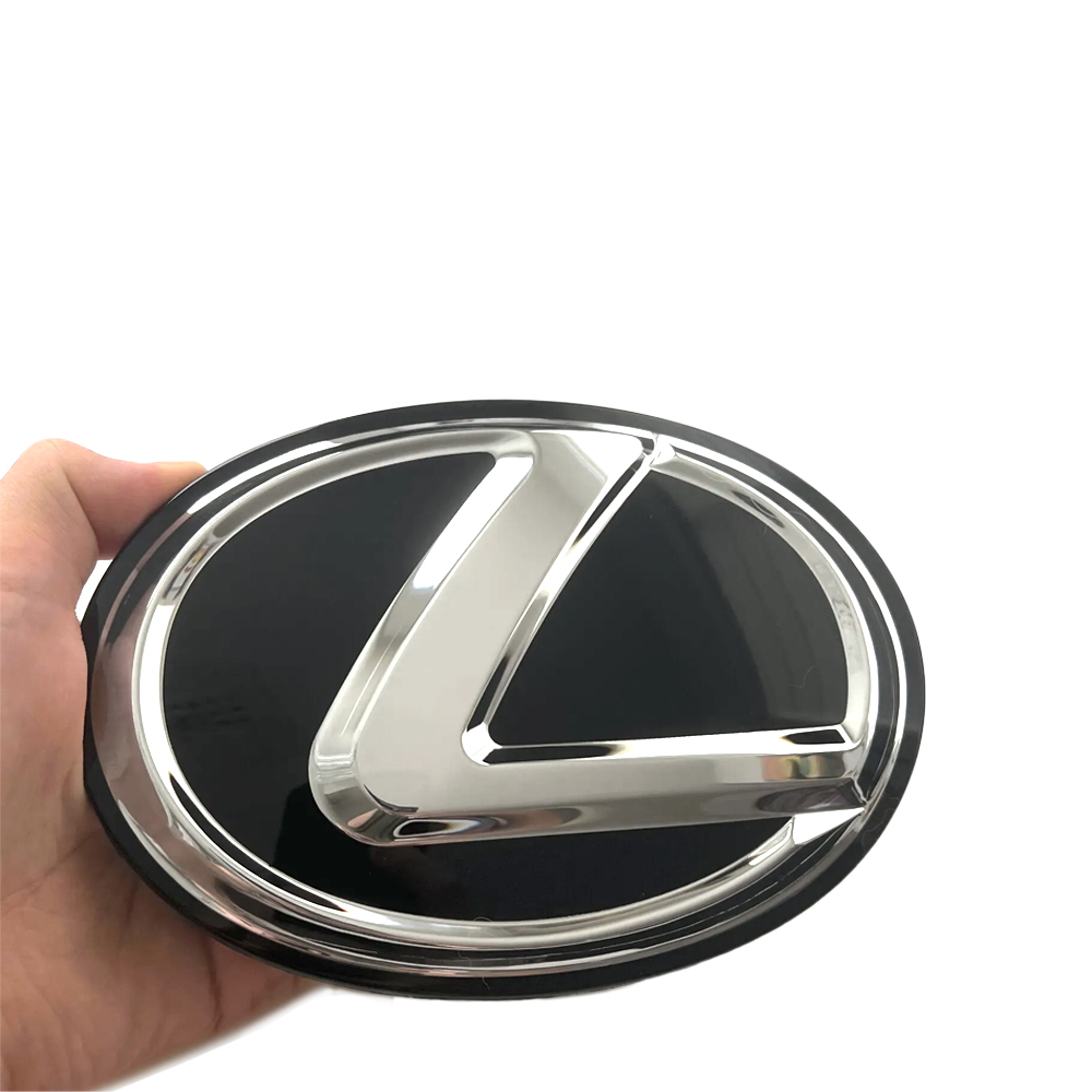 1PC 2013-2022 GX460 2012-2021 LX570 ABS 3D Raised Front Grille Emblem Black Silver Lexus 53141-60090