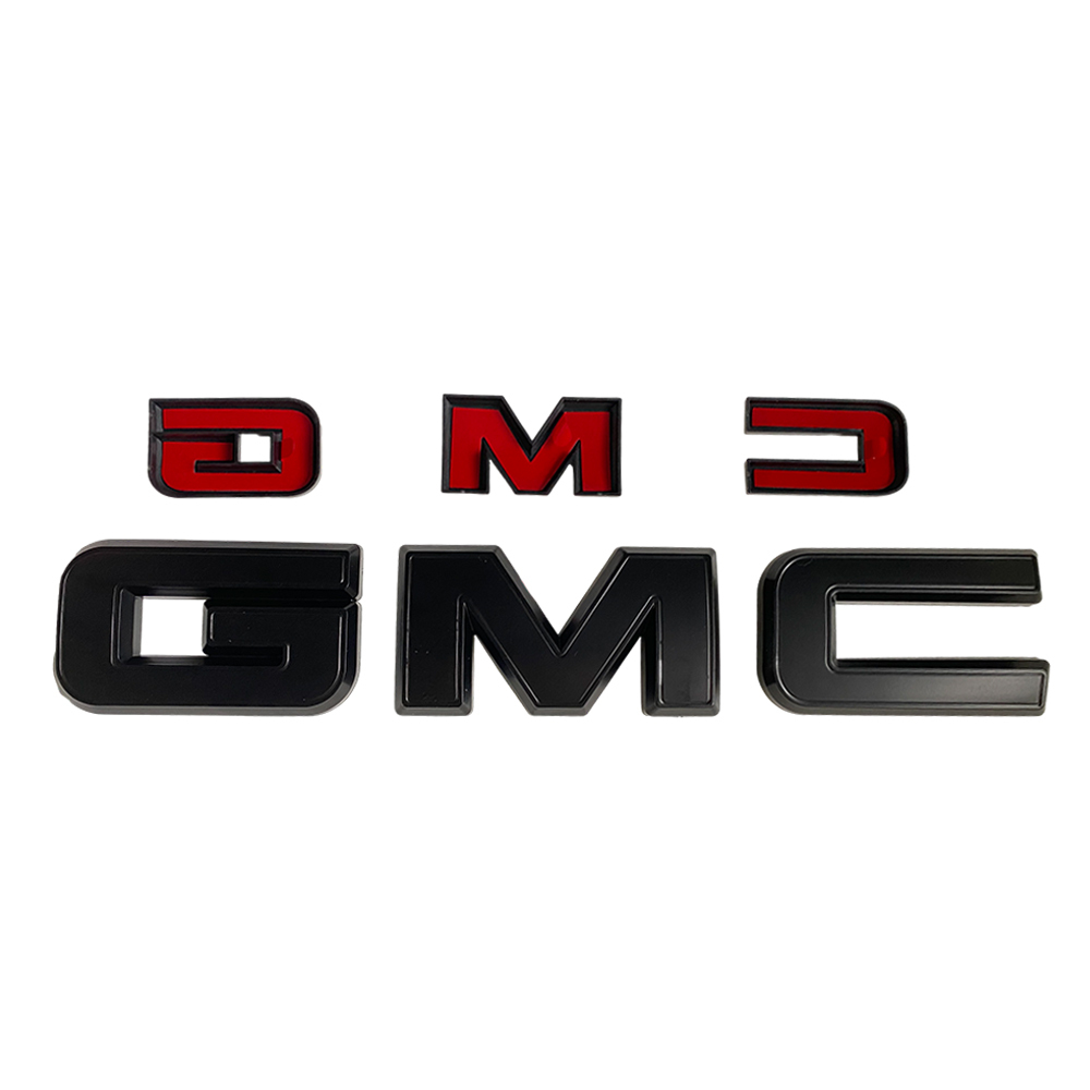 2Pcs 2021-2023 Yukon Yukon XL Plastic Front Rear Overlay Emblem Matte Black GMC 84729912