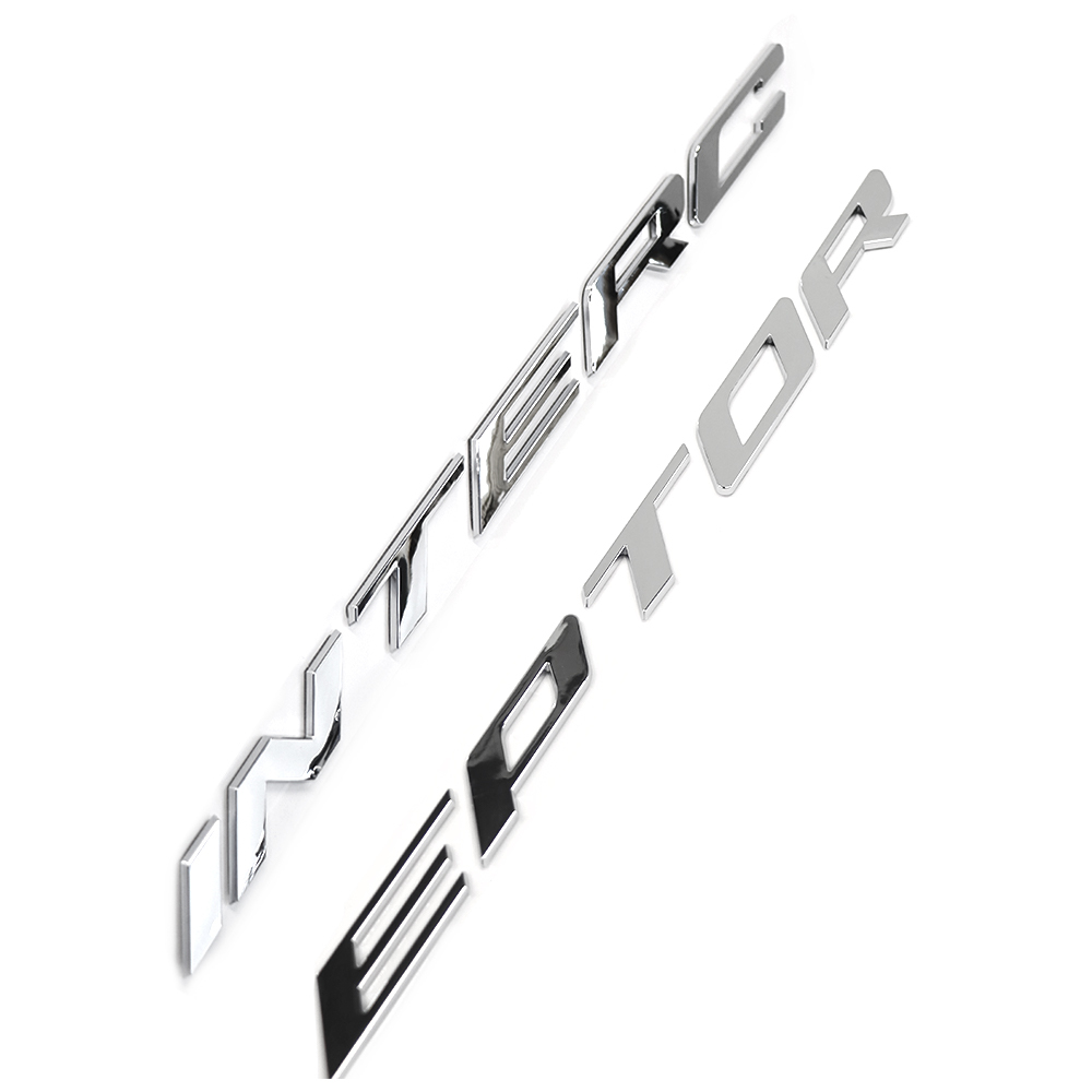 2014-2019 Explorer Interceptor Front Hood Letters ABS Chrome Ford 3D Raised Stickers Decals