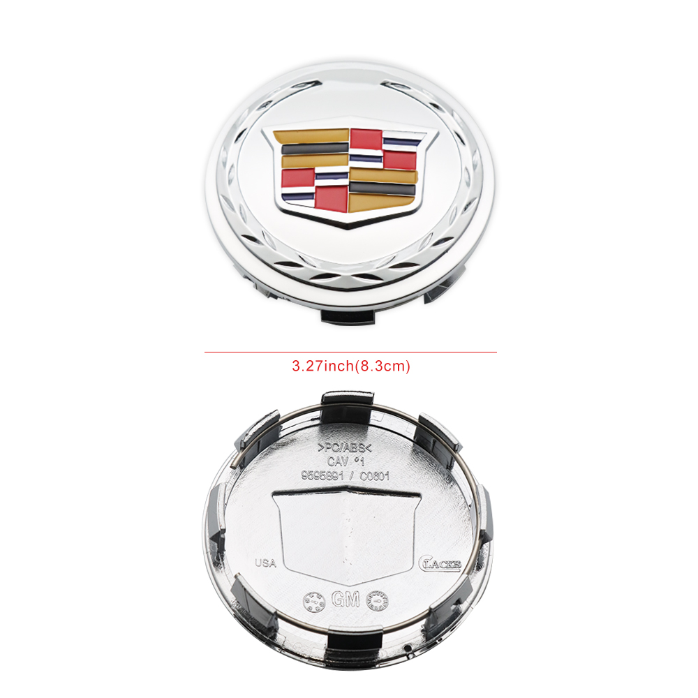 4PCS 2007-2013 Cadillac Escalade ESV EXT Plastic 83mm 3.25in Wheel Center Cap Cadillac