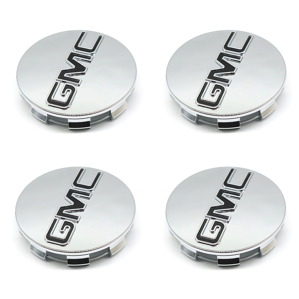 4PCS 2014-2020 Sierra Yukon Denali Plastic 83mm Wheel Center Cap Chrome Black GMC 20942032 20941995