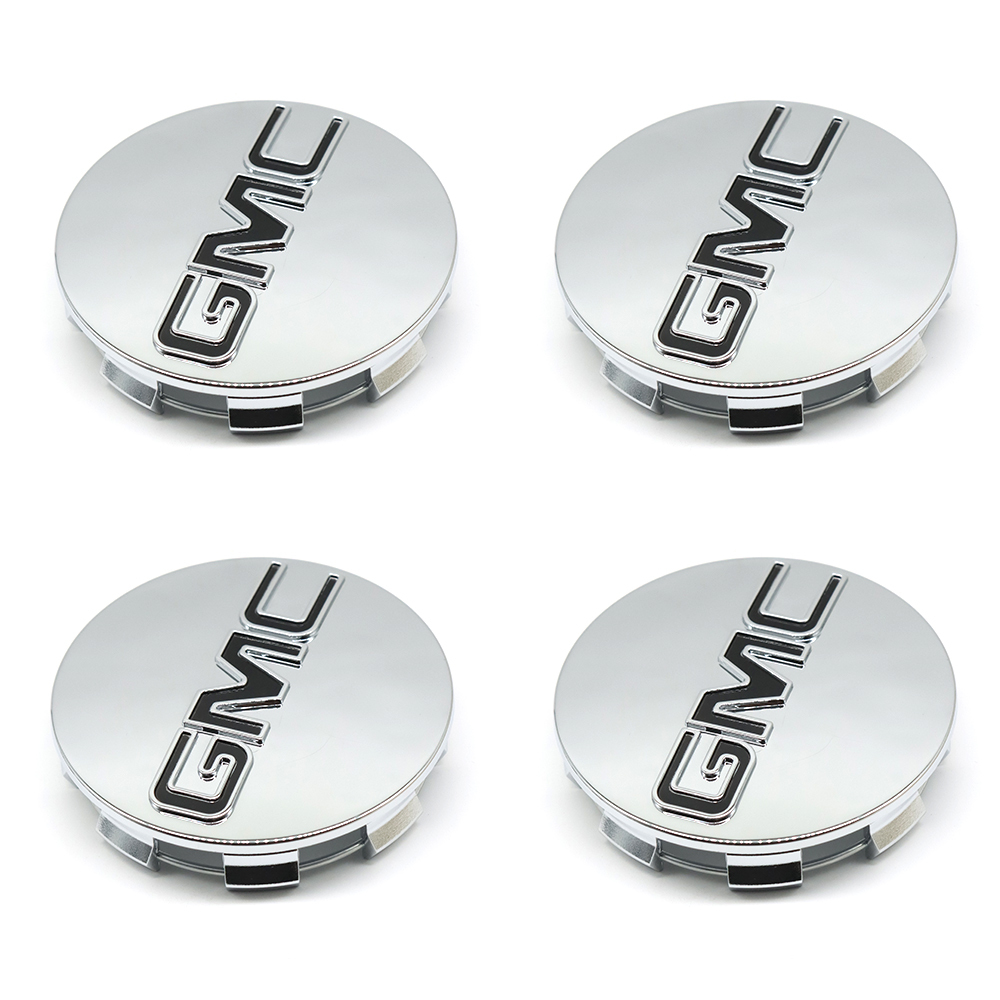 4PCS 2014-2020 Sierra Yukon Denali Plastic 83mm Wheel Center Cap Chrome Black GMC 20942032 20941995