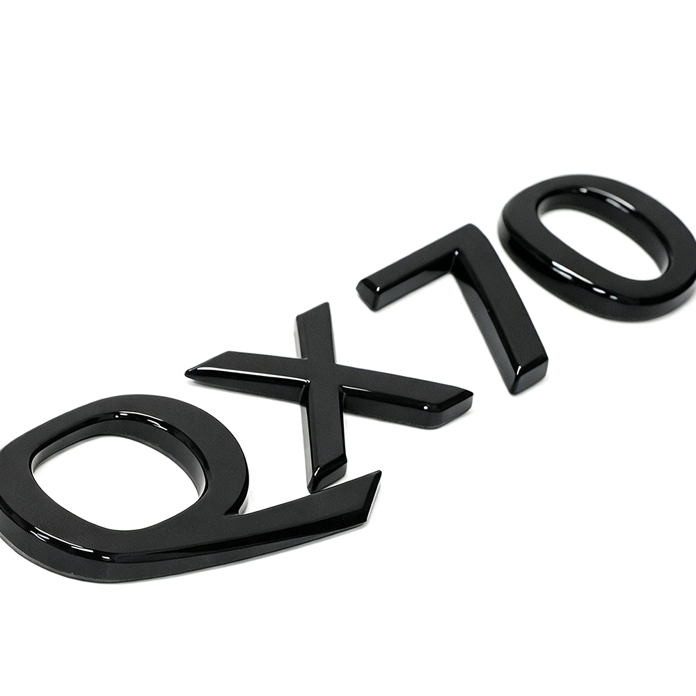 For 2014-2024 Infiniti QX70 ABS Rear Liftgate Letter Nameplate Gloss Black Infiniti