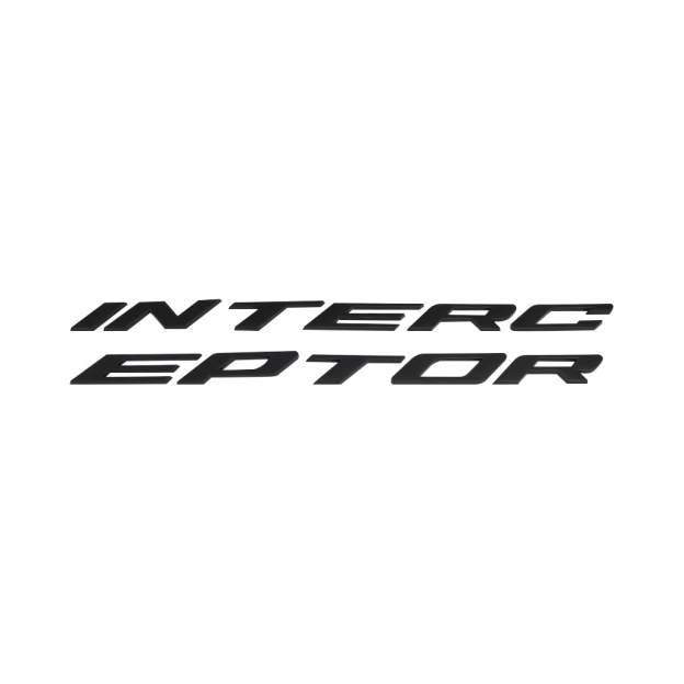 2014-2019 Explorer Interceptor Front Hood Letters ABS Matte Black Ford 3D Raised Stickers Decals