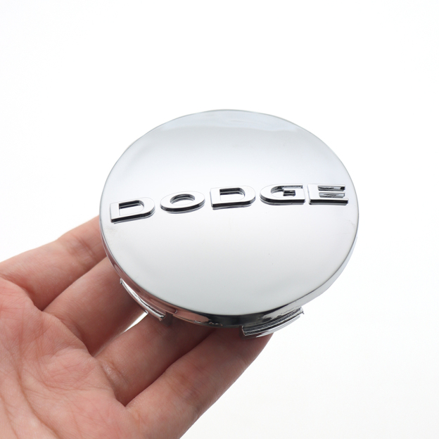 4Pcs 2005-2020 Dodge Letter ABS Wheel Center Caps Gloss Silver 1SK35DX8AA