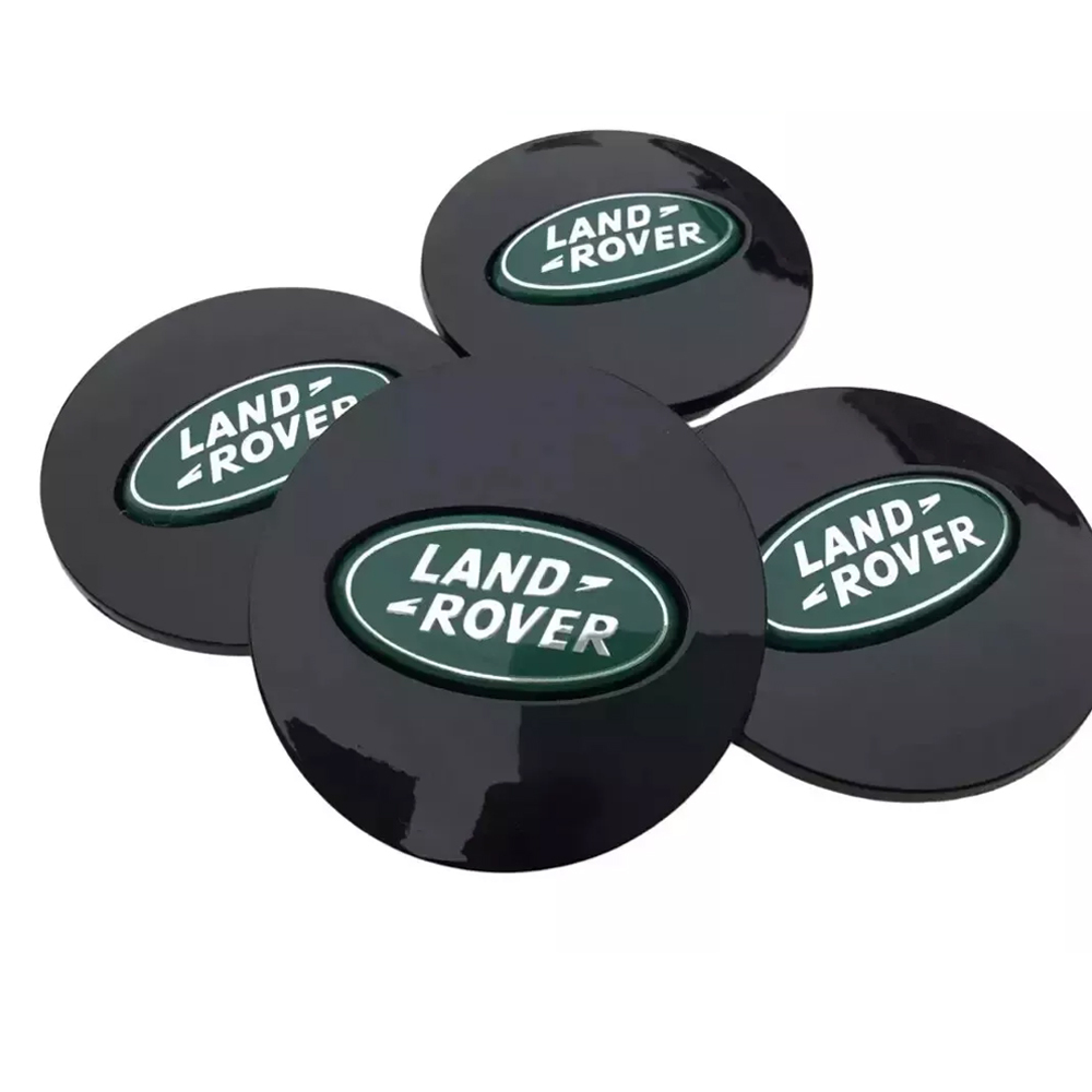 Classic Look: 62mm Center Caps for Land Rover | Green & Black (Set of 4)