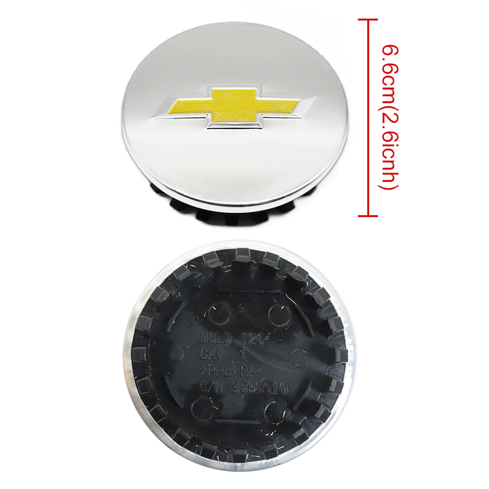 4Pcs 2016-2019 Colorado Camaro ABS Plastic Wheel Center Caps Silver Yellow Chevrolet 9595010