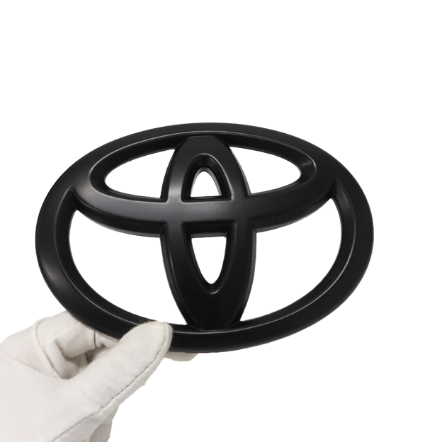 1pc 2010-2023 4Runner Plastic Front Grille Bumper Overlay Emblem Matte Black Toyota 00016-89016