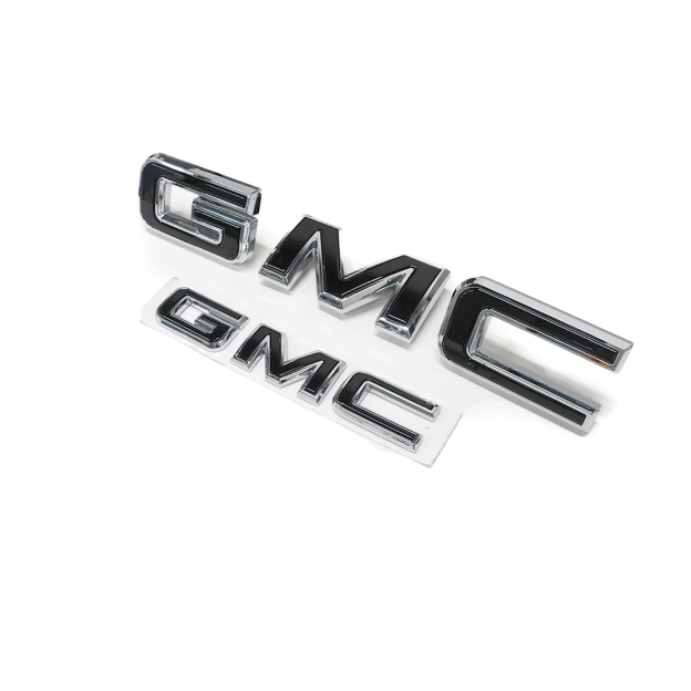 2Pcs 2021-2024 Yukon Yukon XL Plastic Front Grille Rear Emblem Chrome Black GMC 84729912