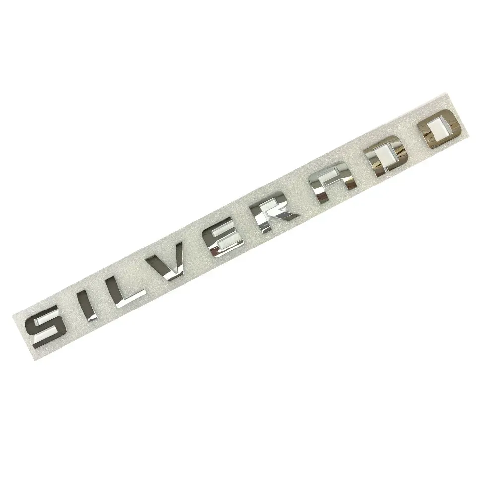 1pcs 2007-2018 Silverado 1500 2500 Plastic Door Side Tailgate Letters Chrome Chevrolet