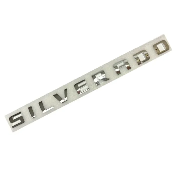1pcs 2007-2018 Silverado 1500 2500 Plastic Door Side Tailgate Letters Chrome Chevrolet