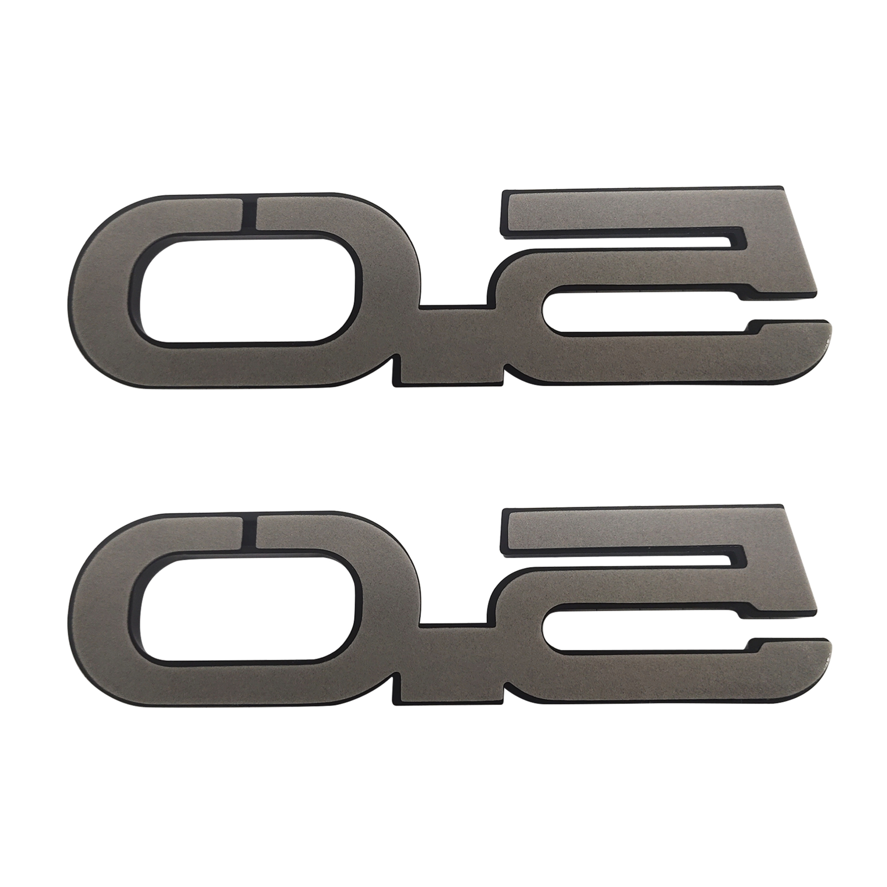 Ford Mustang 2015-2020 GT 5.0 Side Fender Emblems Badges Nameplate 3D Stickers Decals Gloss Black 2PCS SET  