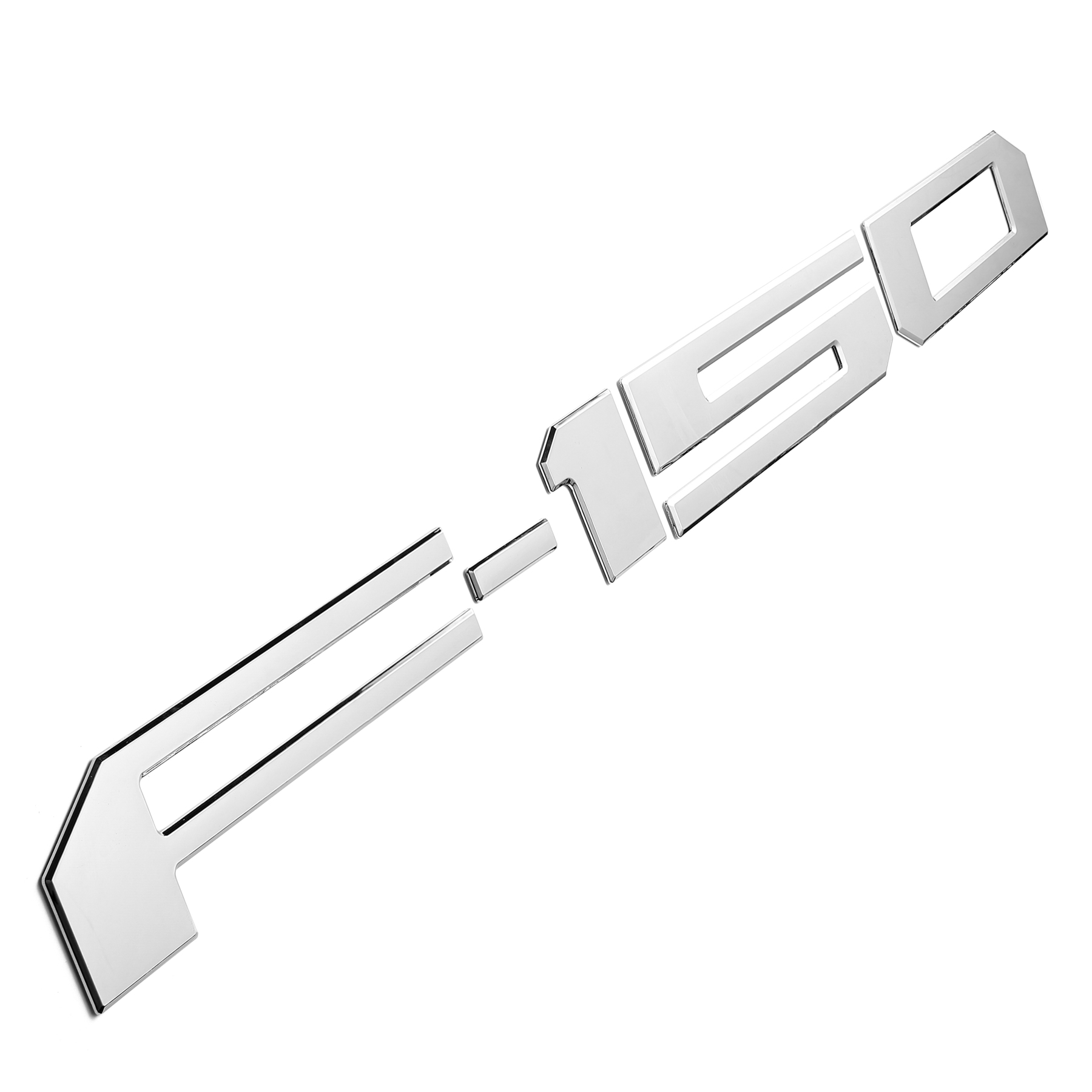 Ford F-150 2018-2020 Rear Tailgate Inserts Letters Trunk Lid emblems Badges 3D Stickers Decals Nameplate Gloss Chrome