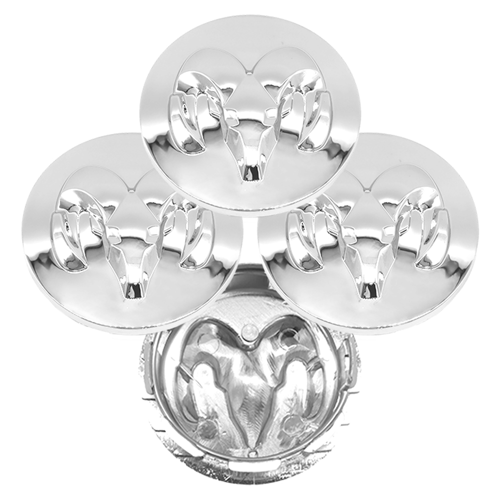 63MM Dodge RAM 1500 2013-2019 Wheel Center Caps Rim Center Hub Cover Chrome Silver 4PCS SET 