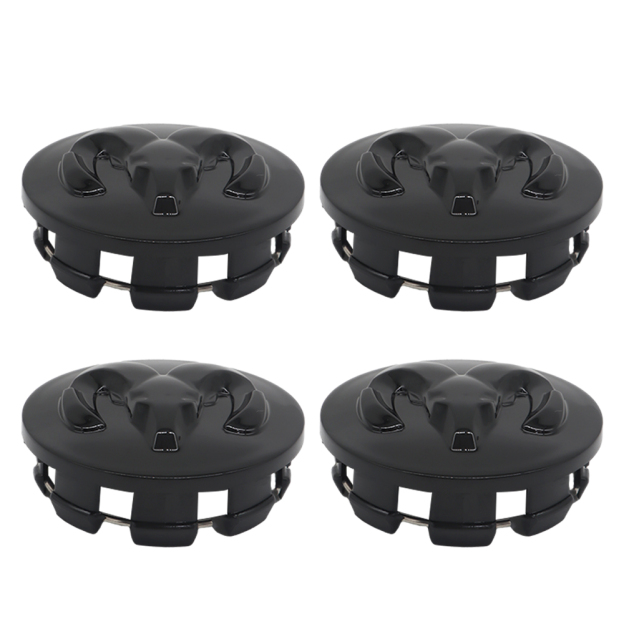 63MM Dodge RAM 1500 2013-2019 Wheel Center Caps Rim Center Hub Cover Gloss Black 4PCS SET 